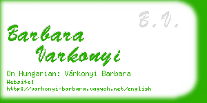 barbara varkonyi business card
